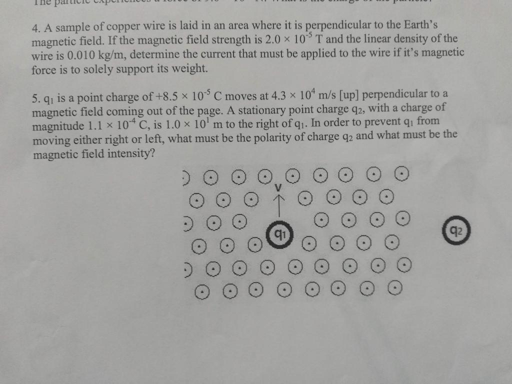 Solved 4. A sample of copper wire is laid in an area where | Chegg.com