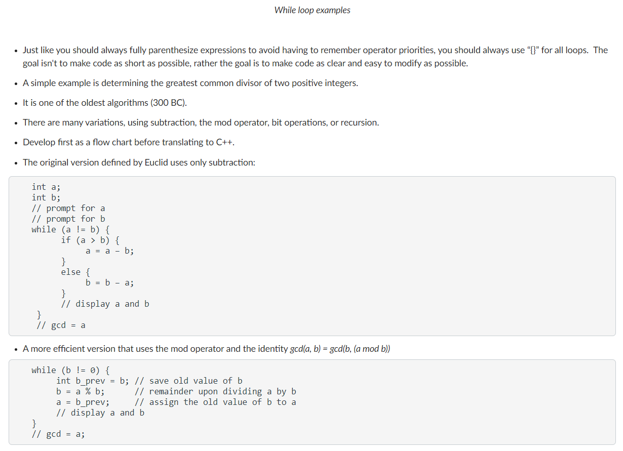 Solved int gcd(int a, int b) that computes the greatest | Chegg.com
