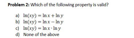 domain of ln(x y)