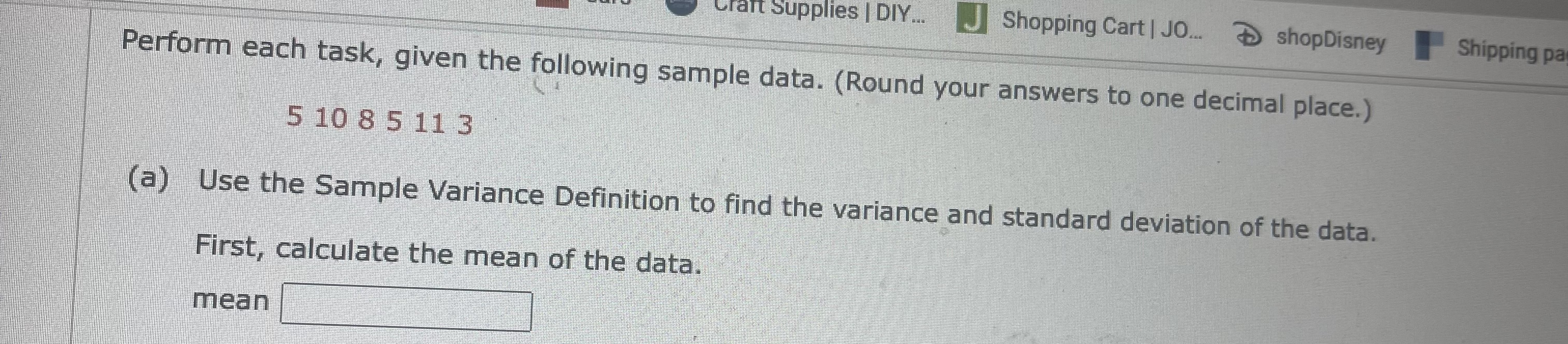 Solved (b) Use the Alternative Formula for Sample Variance | Chegg.com