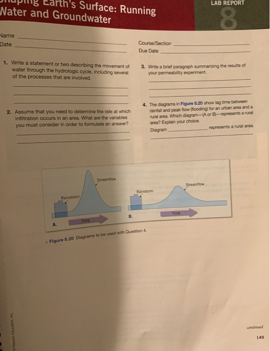 Solved nupiiig Earth's Surface Running Nater and