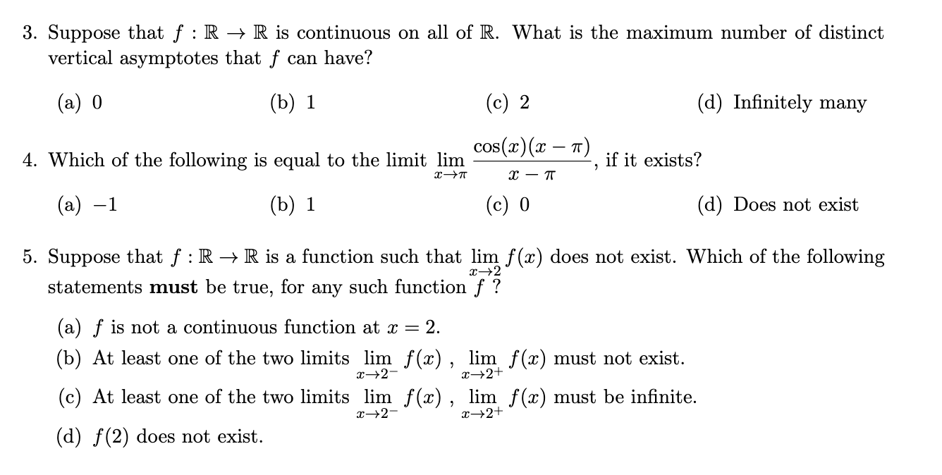 Solved 3 Suppose That F R→r Is Continuous On All Of R What