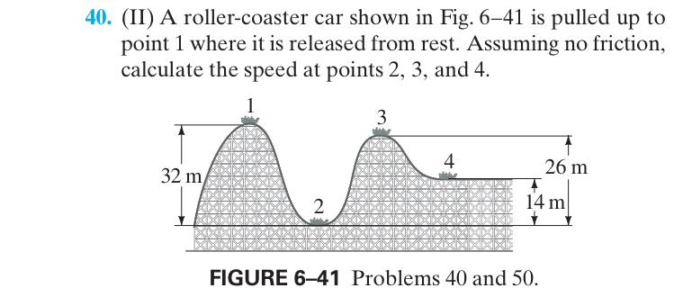 Solved 10. II A roller coaster car shown in Fig. 6 41 is Chegg