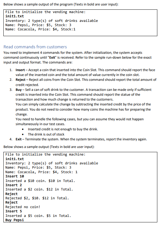 Solved Assignment Specification and Requirement Consider a | Chegg.com