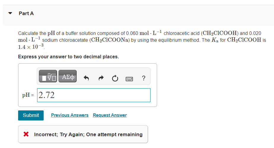 Solved Calculate The PH Of A Buffer Solution Composed Of | Chegg.com