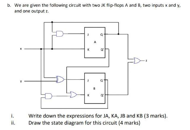 Solved We are given the following circuit with two JK | Chegg.com