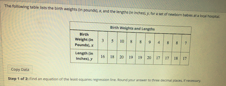 Solved Step 2 Predict The Length Of A 9 pound Baby Assume Chegg solved-step-2-predict-the-length-of-a-9-pound-baby-assume-chegg
