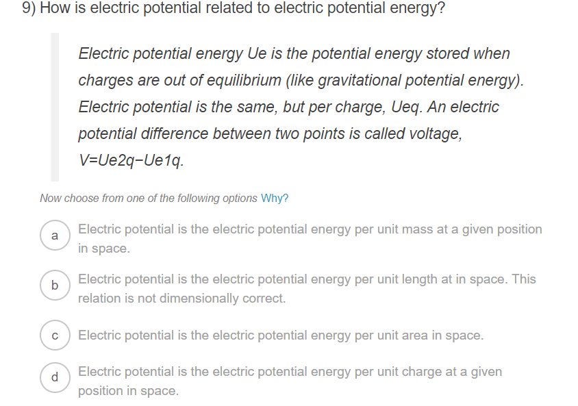Solved 14) What is the potential difference between the | Chegg.com
