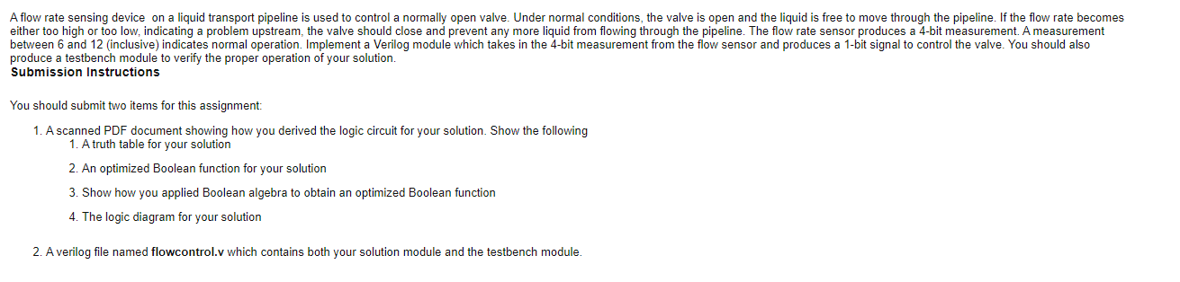 Solved A flow rate sensing device on a liquid transport | Chegg.com