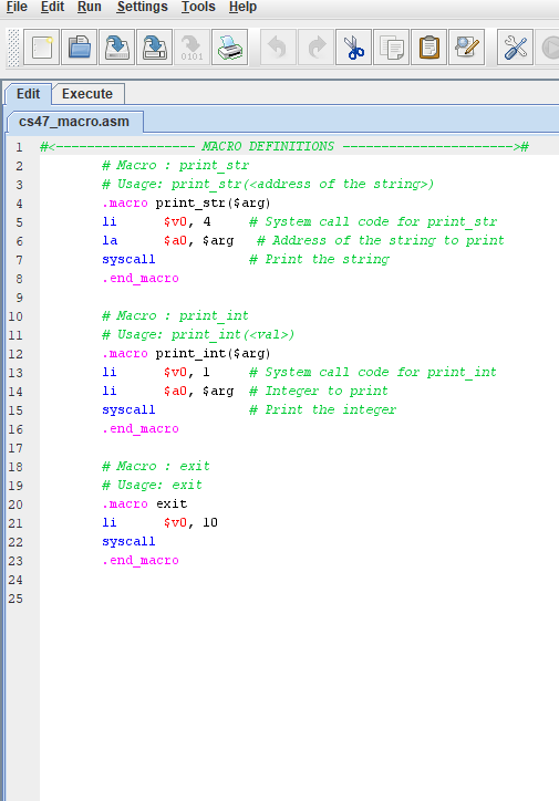 Solved Extend cs47_macro.asm to include following two | Chegg.com