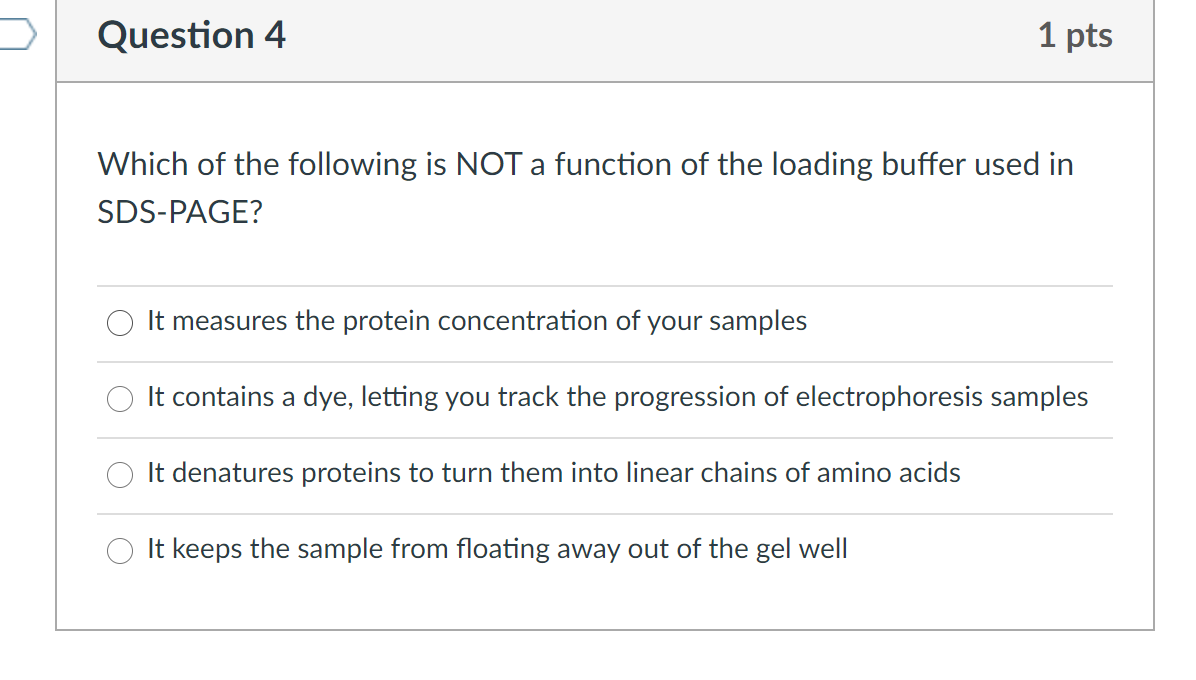 Solved Question 4 1 pts Which of the following is NOT a | Chegg.com