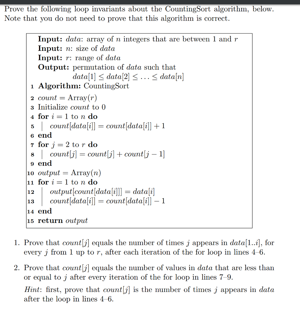 Solved Prove the following loop invariants about the | Chegg.com