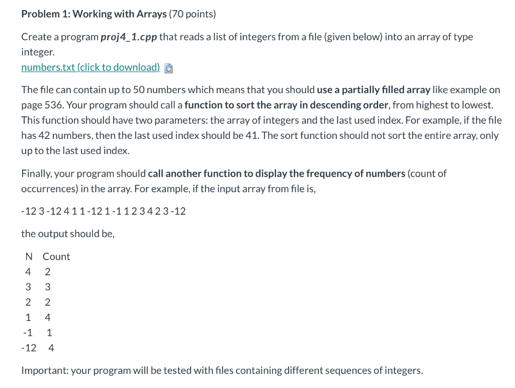Solved 4.1 NOTE: IS STUDYING C++ 1 (CHAPTER 8,9) IN THIS | Chegg.com