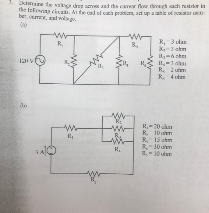 Solved Determine The Voltage Drop Across And The Current 5871