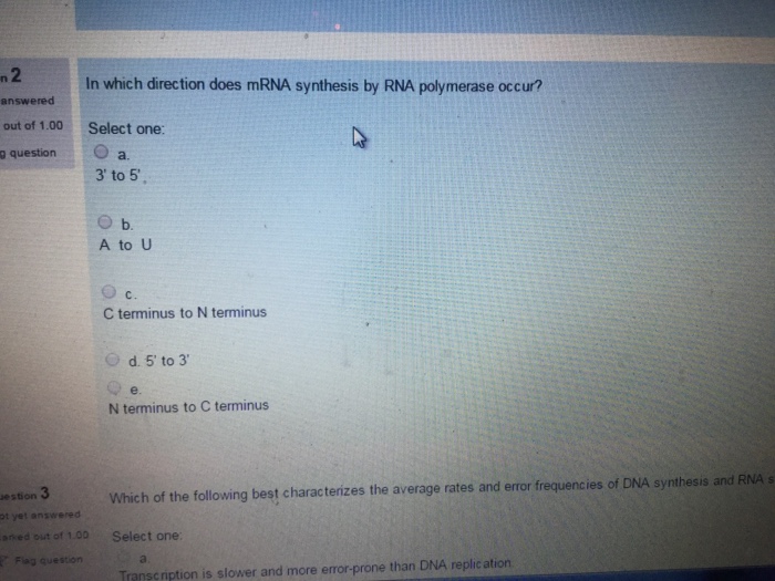 Solved Which enzyme catalyzes transcription of the majority
