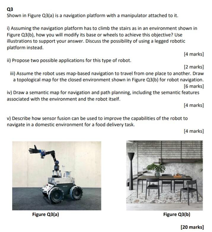 Solved Q3 Shown in Figure Q3(a) is a navigation platform | Chegg.com
