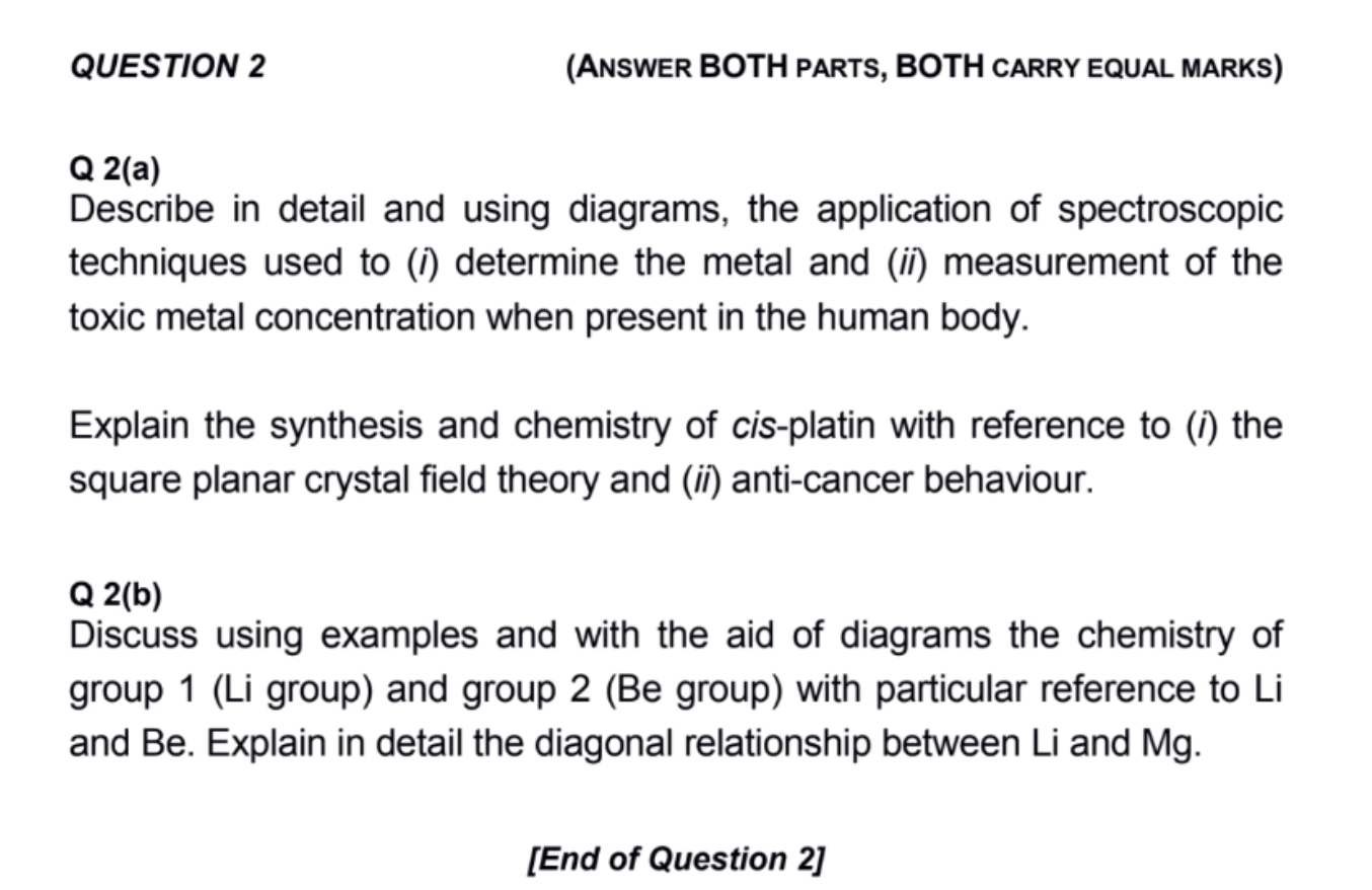 Solved Question 2 Answer Both Parts Both Carry Equal Ma