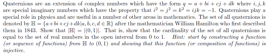 Solved Quaternions are an extension of complex numbers which | Chegg.com
