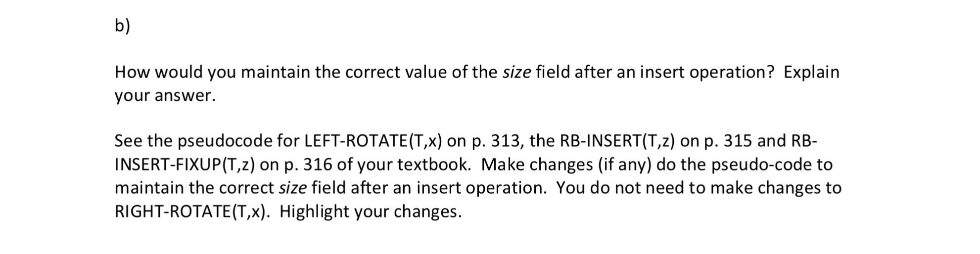 Solved How would you maintain the correct value of the size | Chegg.com
