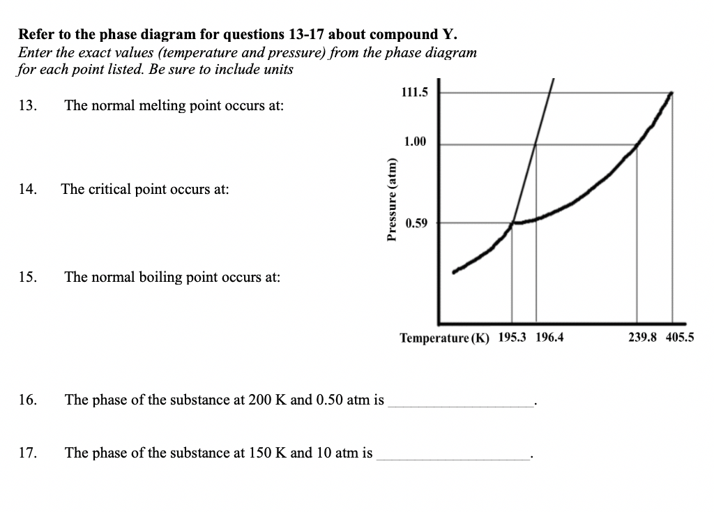 Solved Refer to the phase diagram for questions 13-17 about | Chegg.com