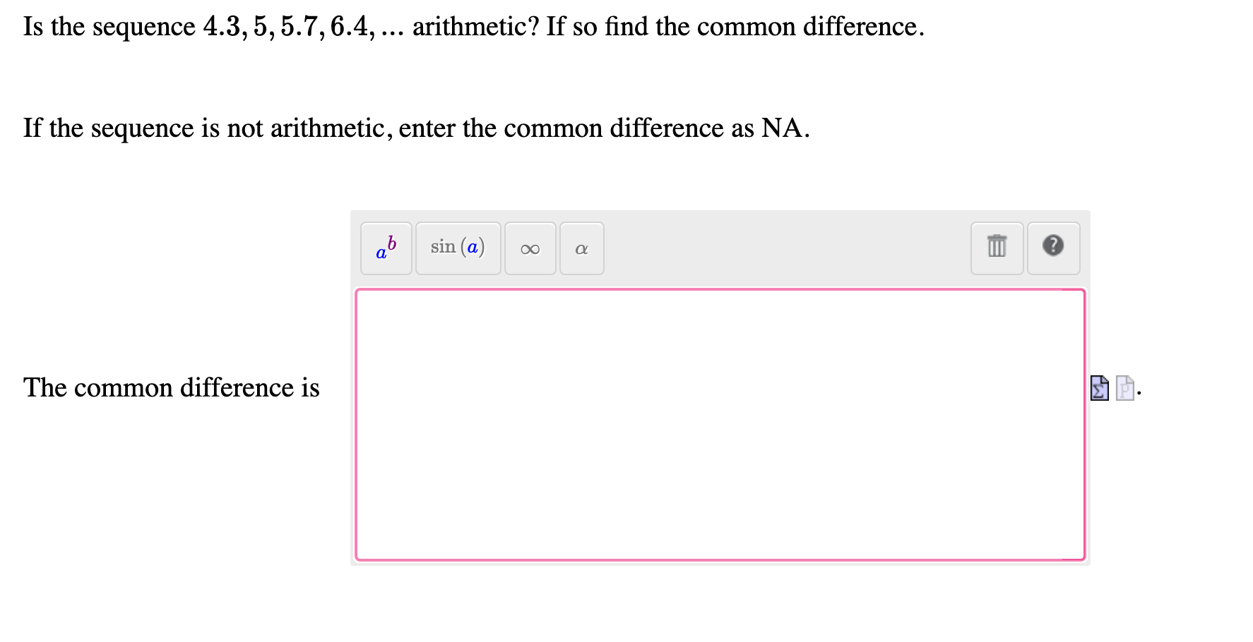 find the common difference of the arithmetic sequence 6.5 5 3.5 2