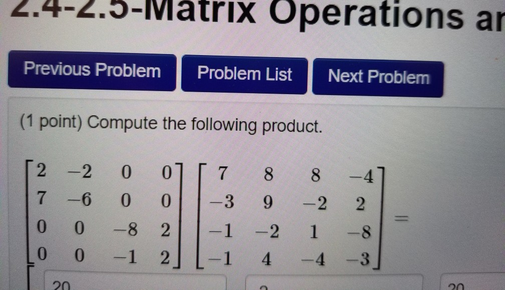 Matrix Operations 3q Rq Rp Problems Solved 2.4-2.5-matrix Operations ar Previous Problem Problem | Chegg.com