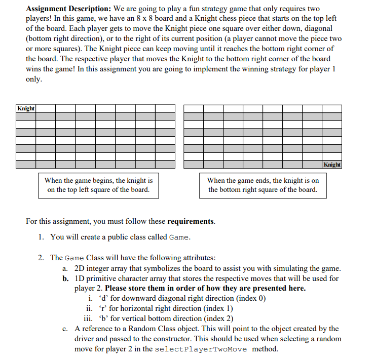 Solved YoAssignment Description: We are going to play a fun | Chegg.com