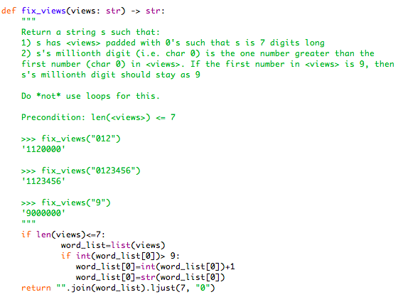 Solved My return statement isn't giving me the output i need | Chegg.com