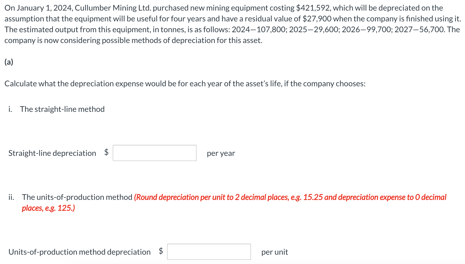 Solved On January 1 2024 Cullumber Mining Ltd Purchased Chegg Com   PhpN7PtDE