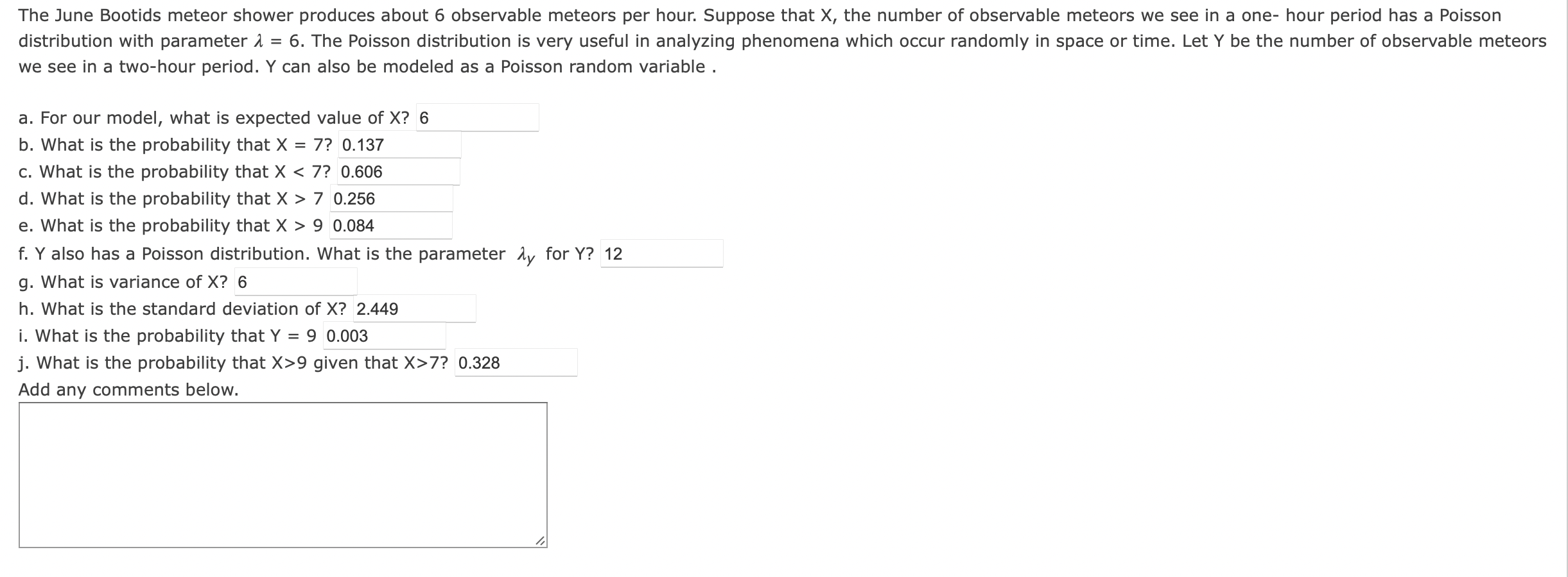 Solved The June Bootids meteor shower produces about 6