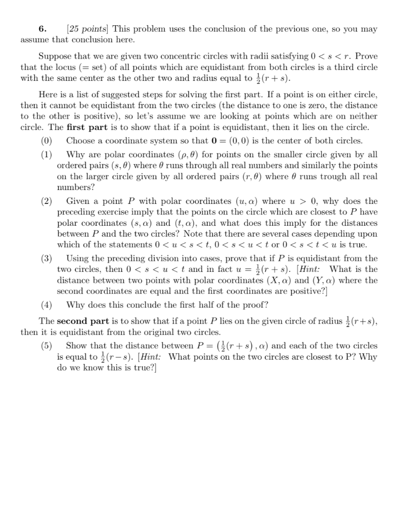 Solved 6. [25 points) This problem uses the conclusion of | Chegg.com
