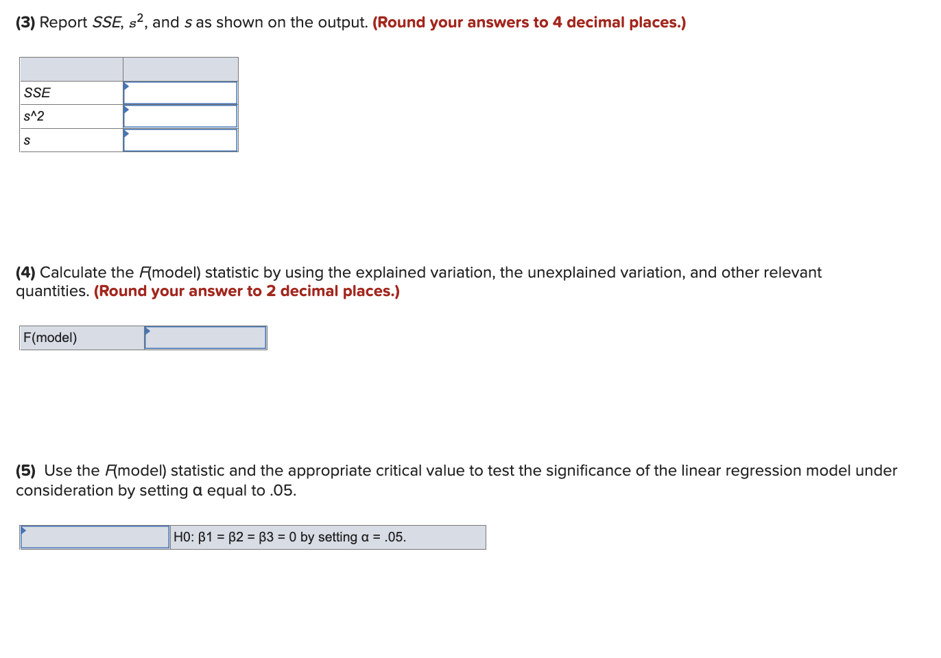 Solved (6) Find The P-value Related To (model) On The | Chegg.com