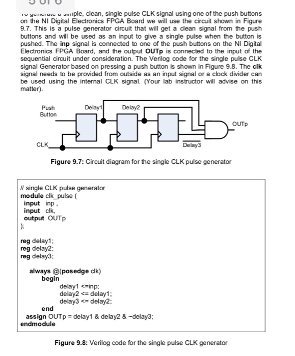 Solved 2 Dec 3 Implement The Single Clk Pulse Generator