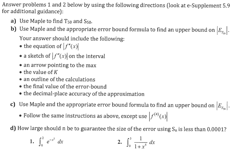 Answer problems 1 ﻿and 2 ﻿below by using the | Chegg.com