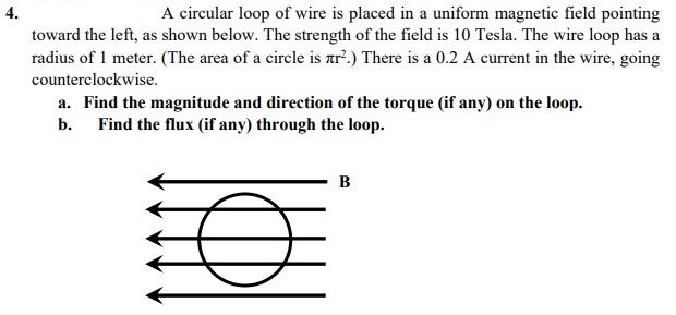 Solved A circular loop of wire is placed in a uniform | Chegg.com