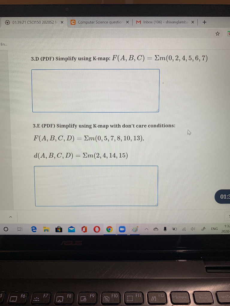 Solved 01:39:21 CSC1150 202052 X c Computer Science questior | Chegg.com