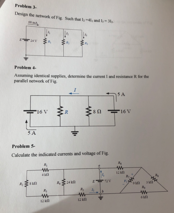 Solved Problem 1 - Find The Voltages Problem 2 - Using The | Chegg.com