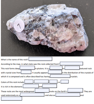 Solved 6 What is the name of this rock? According to the | Chegg.com