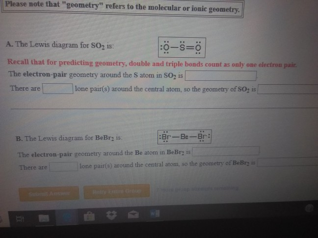 electron domain geometry of so2