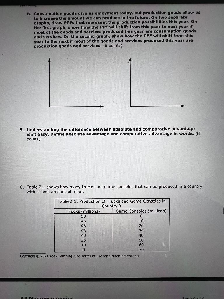 Solved 3. Economic Growth A. If an economy is experiencing | Chegg.com