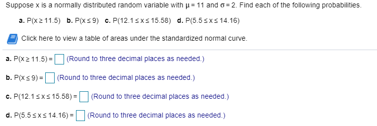 Solved Suppose x is a normally distributed random variable | Chegg.com