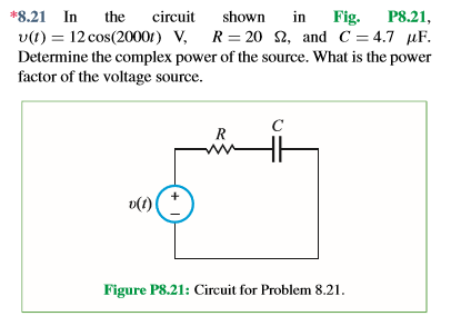 Solved 8.21 In The Circui Shown In Fig. P8.21, 