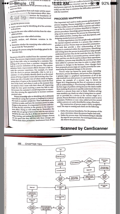 Solved CHAPTER PROBLEMS 1. Why is a process map such an | Chegg.com