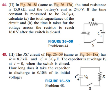 Solved 44. (II) In Fig. 26-58 (same as Fig. 26-17a), the | Chegg.com