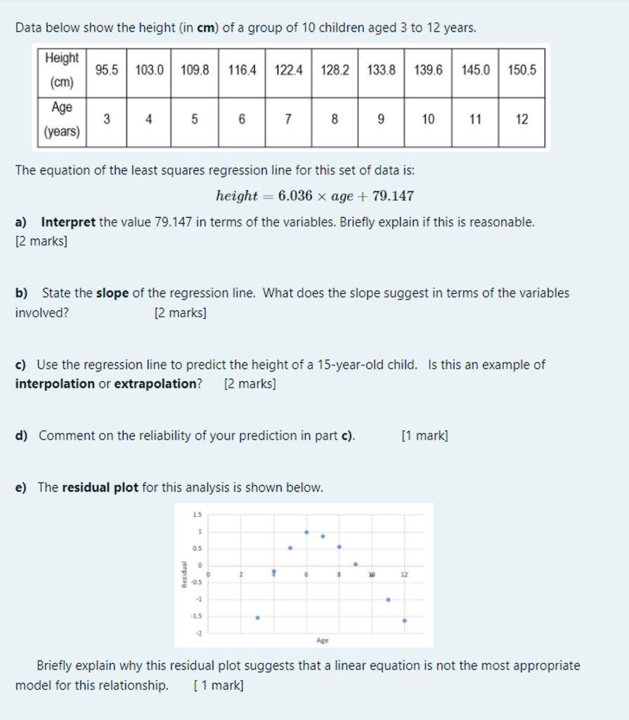 Solved Data below show the height (in cm ) of a group of 10 | Chegg.com