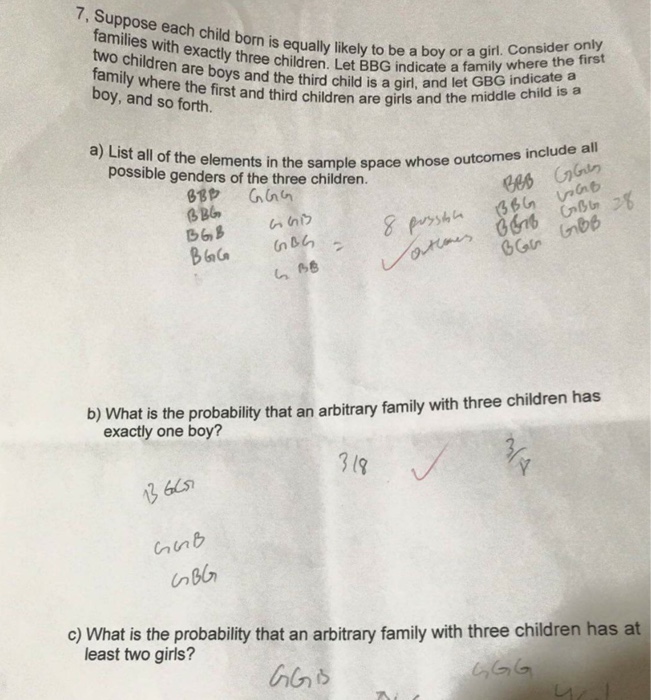 Solved Suppose each child born is equal likely to be a boy