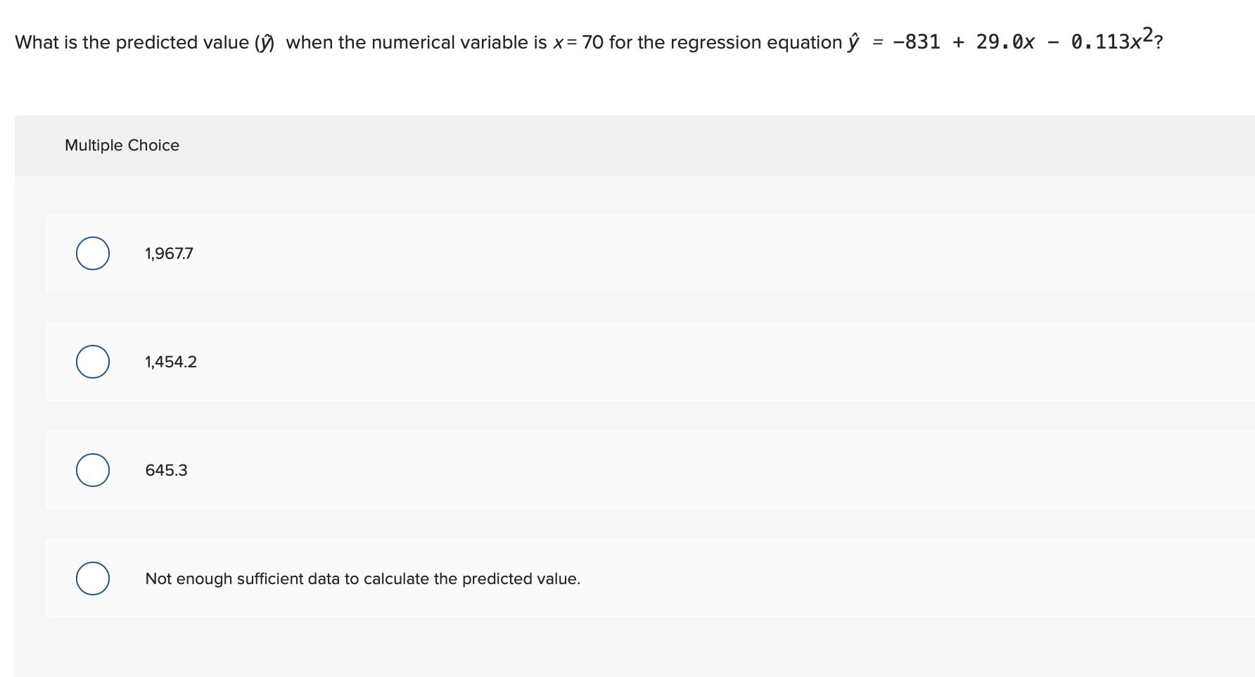 Solved What is the predicted value when the numerical | Chegg.com