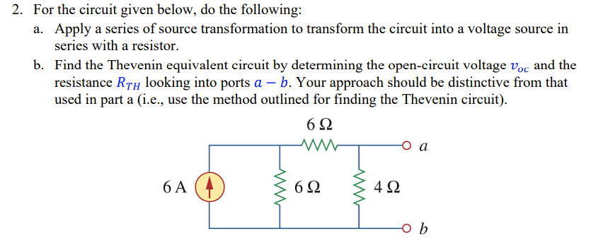 Solved 2. For the circuit given below, do the following: a. | Chegg.com