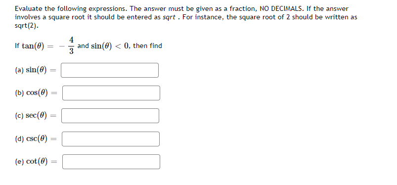 Solved Evaluate The Following Expressions. The Answer Must | Chegg.com