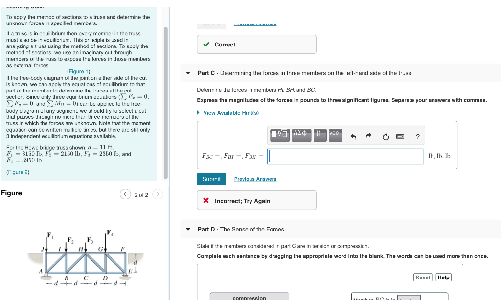 Solved To apply the method of sections to a truss and | Chegg.com